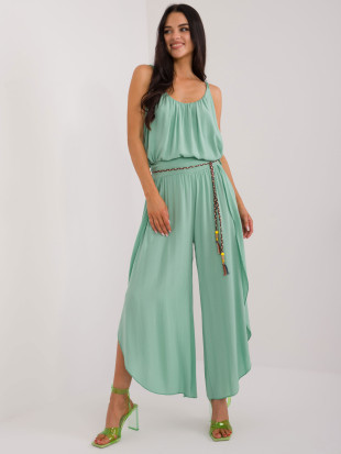 Pohodlné pistáciové kalhoty