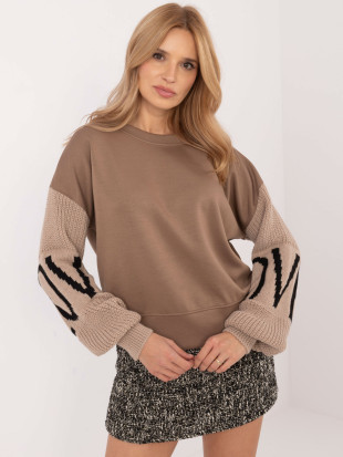 Stylová béžová mikina
