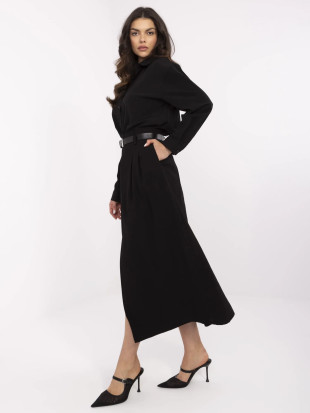 Elegantní midi sukně v černé barvě