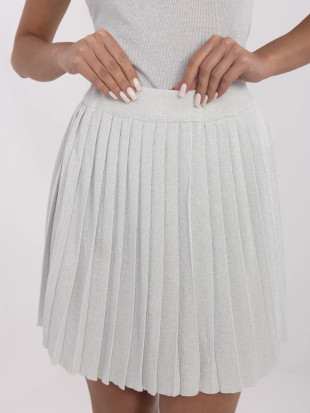 Stříbrná mini sukně