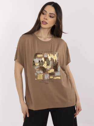Stylová blůza v hnědem odstínu