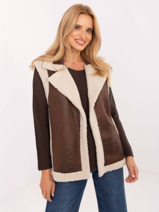 Hnědá dámská vesta