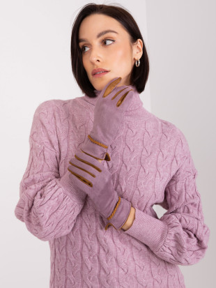 Fialové dotykové rukavice