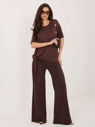 Dámská souprava v hnědé barvě