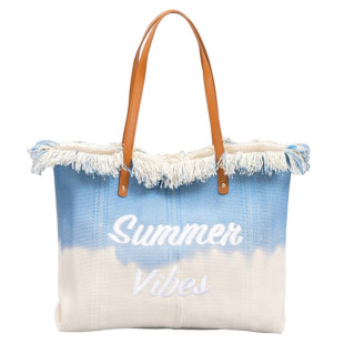 Plážová taška SUMMER VIBES světle modrá