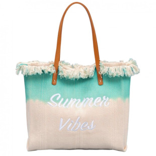 Plážová taška SUMMER VIBES mátová